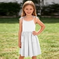 thumbnail image 7 of qucoqpe Spaghetti Straps Mini Dress Casual Comfy Pleated Soft Solid Color Spaghetti Straps Beach Vacation Dresses for Girls, 7 of 7