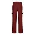 thumbnail image 5 of Mgmyaa Women's Wide Leg Pants High Elastic Waist Office Work Trousers Pockets Stretch Comfort Cargo Pants, 5 of 7