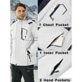 thumbnail image 3 of TACVASEN Men's Winter Ski Jackets Waterproof Fleece Mountain Jacket Windproof Warm Coat with Hooded Snowboard Insulated Jacket Parka Raincoat with Multi-Pockets White Size XS, 3 of 7