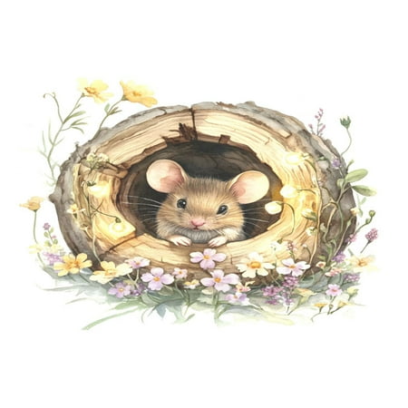 

Ryvnso 1 Piece Placemats Watercolor Mouse Dining Mats Heat-Resistant Non-Slip Washable Table Mat