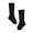 Black, variant on Baby Knee High Socks Long Ruffled School Middle Socks 1 Pack Bow Ribbed Solid Color Wear