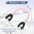 thumbnail image 2 of Uxcell Ski Tip Connector, Snowboard Clip Ski Training Aid Basic Turning Portable Durable Holder Skiing Accessories- Fit for (Beginners Skiing Training/Speed Control) 2 Pcs & Black/Pink, 2 of 7