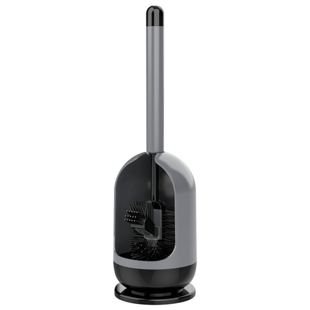 MR.SIGA Toilet Bowl Brush and Holder for Bathroom, Gray and Black