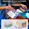 thumbnail image 2 of Leak Proof Travel Soap Case,Topboutique Silicone Soap Container with Draining Layer,Portable Bar Soap Holder,Leakproof Soap Dish with Lid,Soap Tray Savers for Bathroom, Camping, Gym (Mint Green), 2 of 7