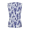 thumbnail image 5 of HOMBOM Tank Tops Blue Sleeveless V-neck Button T-shirt Fashion Print Trendy Tops for Women L, 5 of 5