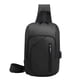thumbnail image 1 of Bolso de pecho diagonal para hombre - Mochila pequeña de tela de nailon antirrobo impermeable y recargable por USB, 1 of 5