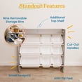 thumbnail image 5 of ECR4Kids 3-Tier Organizer with Shelf and 9 Removable Plastic Bins, 3x3, Toy Storage, Grey/White, 5 of 9