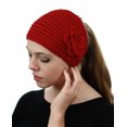 thumbnail image 1 of NYFASHION101 Hand Knitted Button Closure Winter Headband Headwrap - NAG11Y, Red, 1 of 4