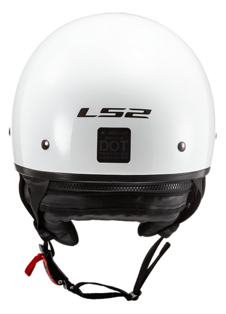 LS2 Bagger HH568 Solid Motorcycle Half Helmet Pearl White SM