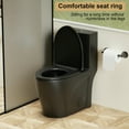 thumbnail image 2 of Resenkos Toilet, Tall Toilet,One Piece Toilet 1.1/1.60 GPF, Siphonic Dual Flush 4/6Lpf, 1000 Gram Map Flushing Score Toilet, Matte Black, 2 of 15