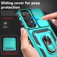 thumbnail image 4 of for Samsung Galaxy A35 5G Case with Slide Camera Cover HD Screen Protector [ Grade 16ft. Drop Tested]  Ring Holder Kickstand Protective Phone Case for Galaxy A35 5G 2024, Mint, 4 of 19
