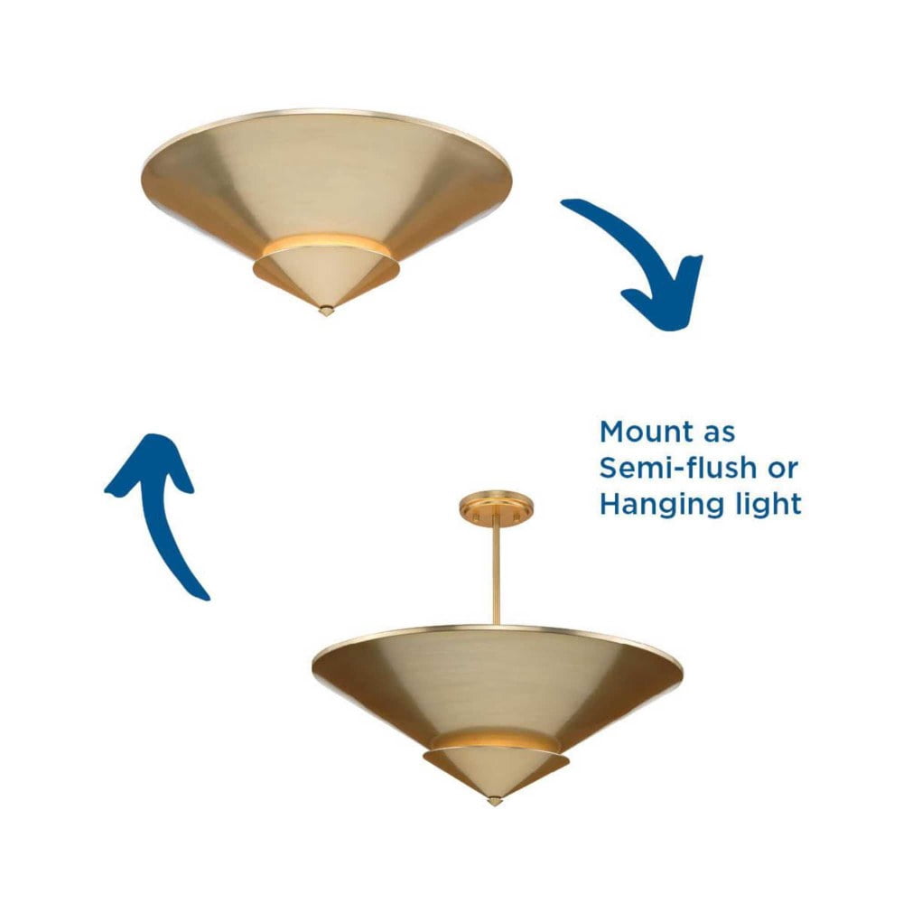 Progress Lighting Pinellas 4-Light Close-to-Ceiling Softgold Steel Fixture with White Plaster Shade