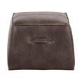 thumbnail image 3 of Sunpan Aspen 21" Square Modern Faux Leather Ottoman in Havana Dark Brown, 3 of 5