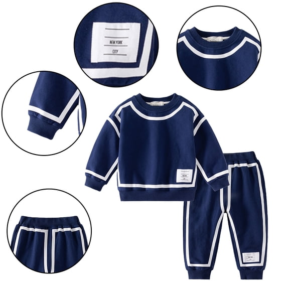 Esaierr 2-10 Years Boys Girls Sweatshirt Pullover Casual Sweatpants Sweat Suits Set for Kids Toddler,Spring Fall Sweatshirt Jogger Pants Outfit Set