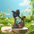 thumbnail image 6 of nvzhuang Carved Cat Ornaments Wooden Figurine Cartoon Cat Statues for Home Office Decoration, 6 of 9