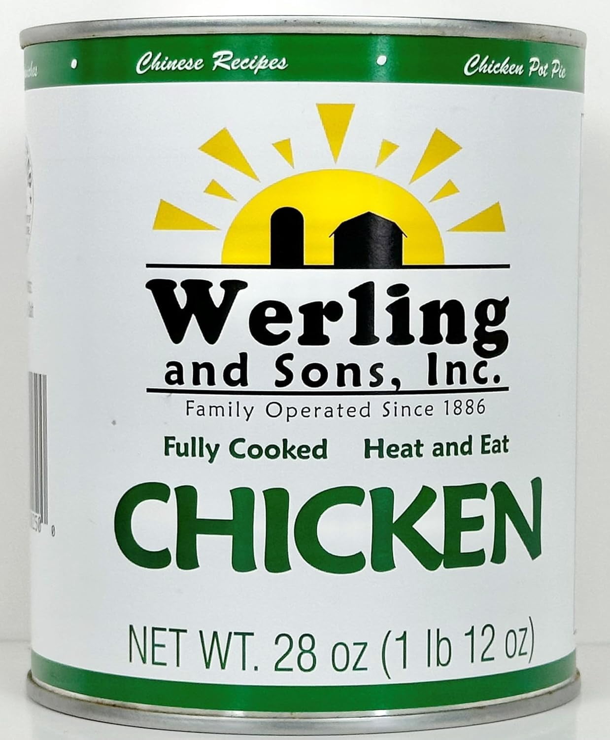 Werling & Sons Canned Meat Variety Pack 28 Oz Fully Cooked & Ready to Eat Includes 2 Hamburger, 2 Chicken and 2 Beef Shelf Stable Emergency Canned Food for Long Term Storage, Camping & Quick Meals