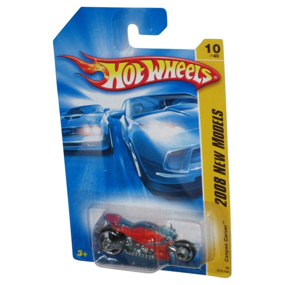 Hot Wheels 2008 New Models Orange Canyon Carver Toy Motorcycle Bike 10/196