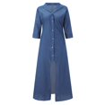 thumbnail image 1 of Ketyyh-chn99 Robes pour Femmes Grande Taille Robe d'Été Robe Extensible Robe Droite Unie pour Vacances Robe à Enfiler Robe de Plage A,2TG, 1 of 5