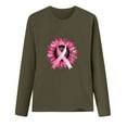 thumbnail image 4 of VKOYWKM Womens Breast Cancer Long Sleeve T-Shirts T-Shirt Pink Ribbon Print Breast Cancer Tops Crew Neck Loose Breast Cancer Awareness Sweatshirt, 4 of 4