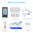 thumbnail image 3 of Four Channel TENS Unit Muscle Stimulator - 24 Modes EMS Massage Machine with 20 Intensities for Shoulder Back, Rechargeable Electronic Pulse Massager with 16 TENS Pads, 3 of 7
