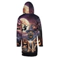 thumbnail image 2 of Spooky Halloween Night Witch Bloodhound Glowing Pumpkins All Over Print 3D Hooded Duffle Toggle Coat Dog Lover - 12015, 2 of 6