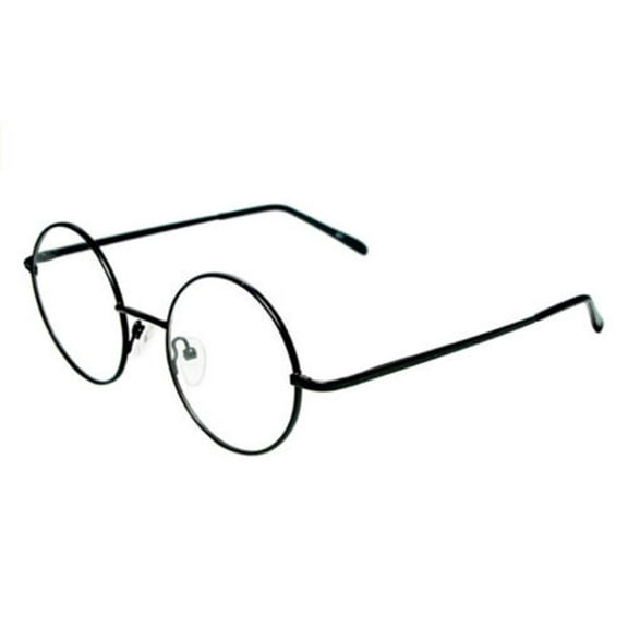 grinderPUNCH KIDS Children John Lennon GLASSES Metal Costume Round Wizard Potter Age 3-10, Black