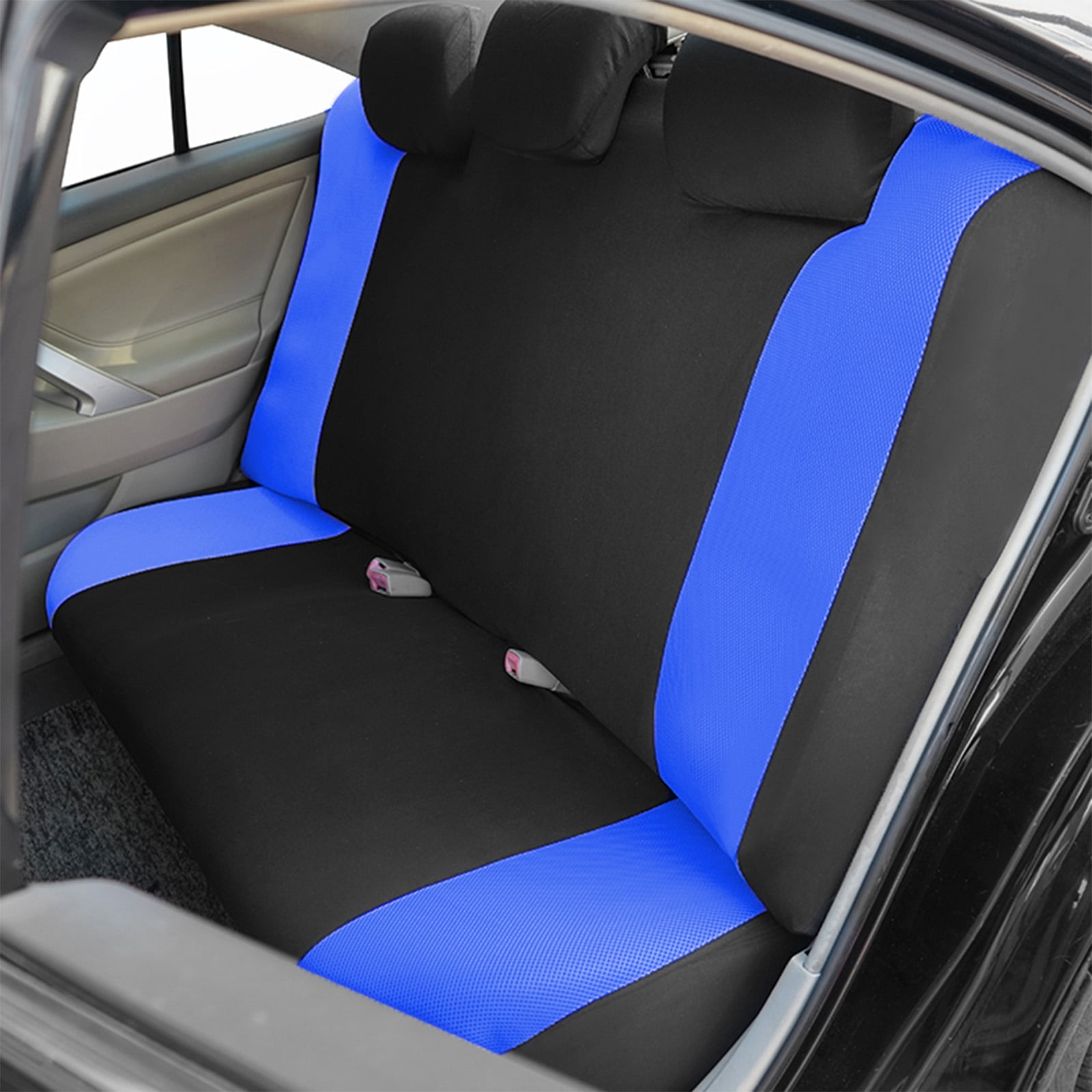 OTOEZ Butterfly Car Seat Cover, Breathable Cloth 5 Seats Full Set for Front & Rear Seat Protector, Universal fit Most Honda Toyota Chevy Ford Nissan Truck SUV, Blue