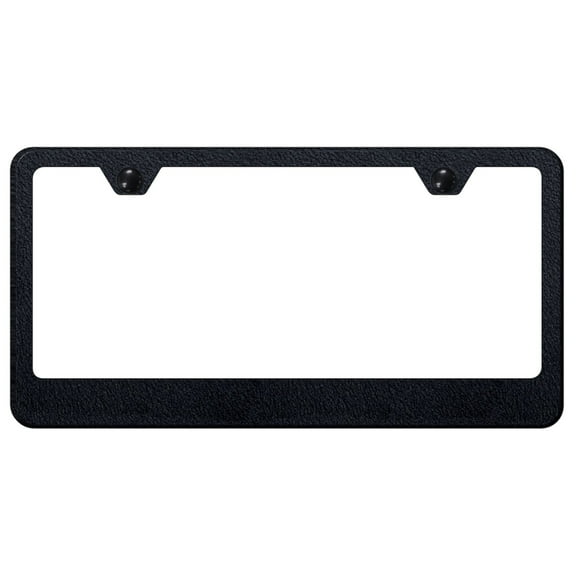 Plain Stainless Steel License Plate Frame (Rugged Black)