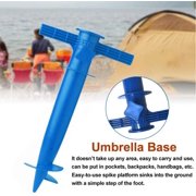 Beach Umbrella Sand Anchor Stand Holder, One Size Fits All Beach Umbrella, Universal Umbrella Ground Spike Base Holder with 3-Tier Screw Safe Stand for Strong Winds
