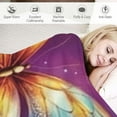 thumbnail image 3 of Shiartex Butterfly Blanket for Women Girls Soft Warm Purple Butterfly Stuff Decor Throw Blanket Cozy Butterfly Animal Lightweight Flannel Gifts Blankets for Kids Adults 60x80in, 3 of 6