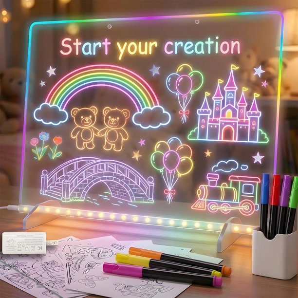 Pizarra de dibujo LED Tobaisaa de 16" recargable