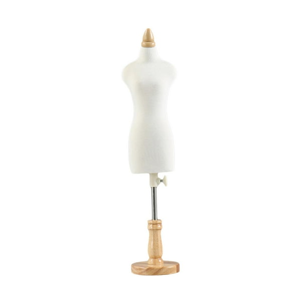 Forma de vestido femenino Mini forma de sastre profesional (no tamaño completo para adultos) Modista totalmente pinnable Forma de vestido de costura 33cm BLESIY maniquí con forma de vestido