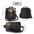 thumbnail image 2 of Fotbe Gold Rose Skull Lonchera Bolsa de Almuerzo para Hombres y Mujeres, Lonchera de Gran Capacidad, Bolsa de Almuerzo Reutilizable, Bolsa Térmica Aislante, 2 of 7