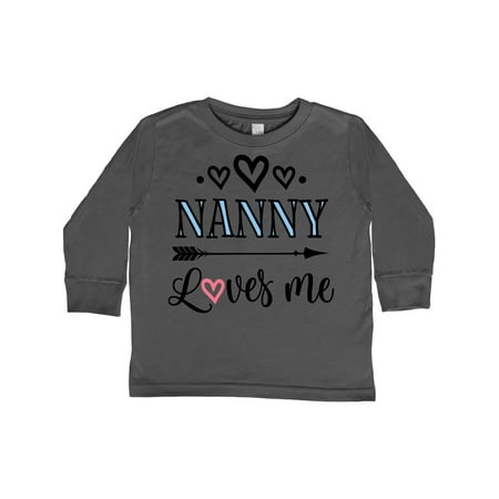 

Inktastic Nanny Loves Me Grandchild Gift Gift Toddler Toddler Girl Long Sleeve T-Shirt