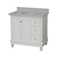 thumbnail image 4 of Bella 36" Bathroom Vanity with White Cabinet and Quartz Top, 4 of 6