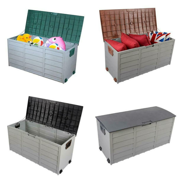 Heavy Duty 75 Gallons Outdoor Deck Box, Garden Equipment Storage Box