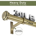 thumbnail image 3 of 2 Pack Antique Bronze Curtain Rods, 28 to 48 Inches, Heavy Duty with Brackets & End Cap, 3 of 14