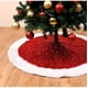 thumbnail image 2 of Falda para árbol de Navidad JAMW 48 pulgadas tela de lentejuelas de felpa, 2 of 4