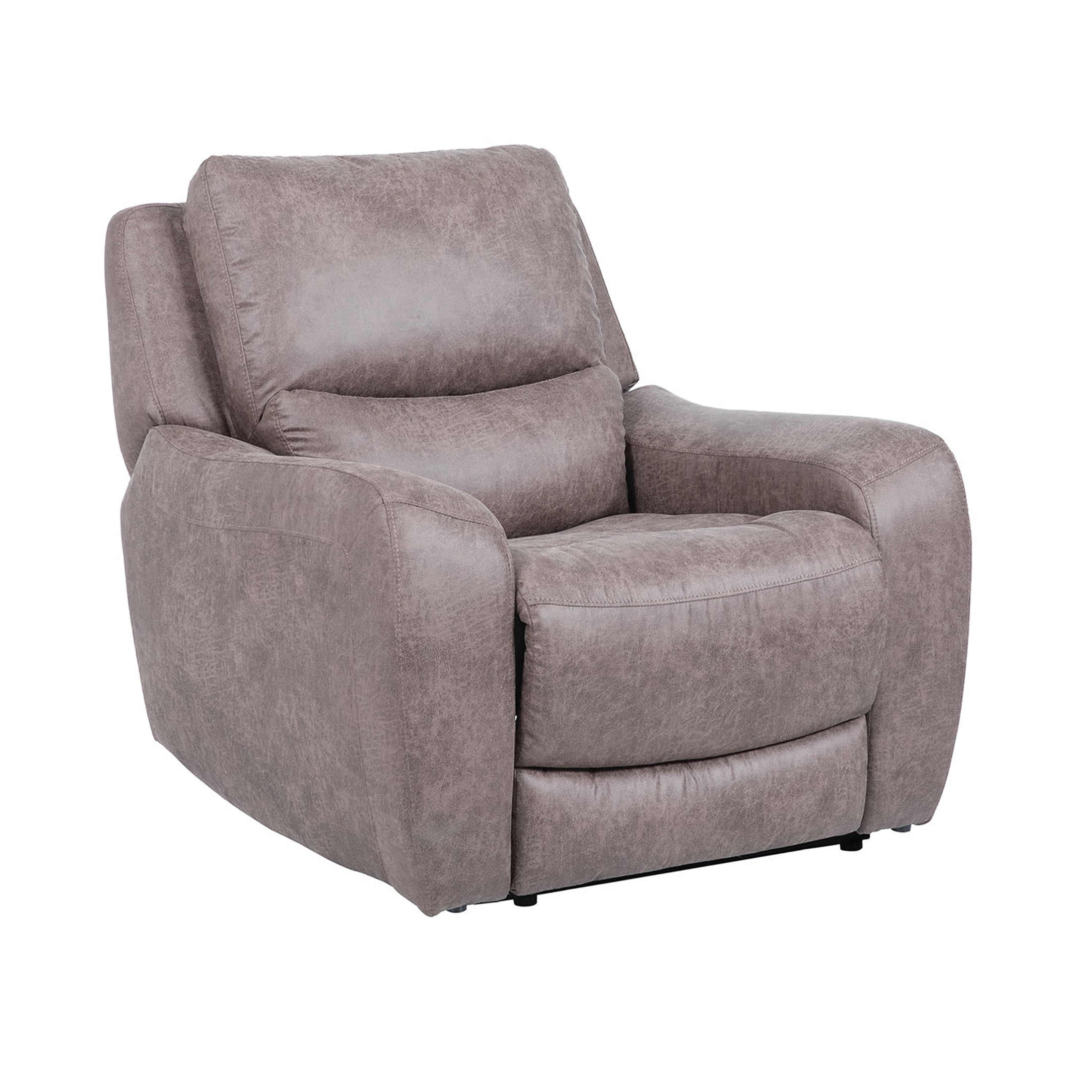 JERFIT Contemporary Power Recliner Chair with Soft Track Arms, Oversized Seat, and Push Button Control for Living Room, Brown