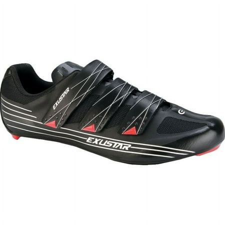 Exustar Sr-463 Leather/Mesh Look/Spdsl Road Shoe 48 Black