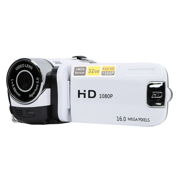 Videocámara Con Cámara, Grabadore Digital de 16MP 1080p Con Zoom Digital de 16x, Videocámara Antivibracia Con Pantalla A Color de 2,4 Pulgadas Con Luz de Relleno, Con