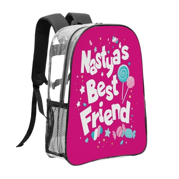 Clear Backpack for Like Nastya Heavy Duty for Work School Bookbag Women Men Transparent backpack Stadium Approved See Through Backpack