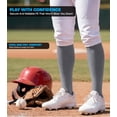 thumbnail image 3 of Exxact Sports Over the Calf Baseball Socks - Athletic Tube Socks for Football, Softball, Hockey, Youth & Adult Sizes (Charcoal, Large), 3 of 7