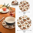 thumbnail image 2 of SKYSONIC 2 pcs Love Valentine Hearts Pot Holders Trivets, Heat Resistant Trivets,Cute Seamless Pattern Cotton Thread Weave Mats for Hot Pads Pans Pot Bowl Teapot, 2 of 7