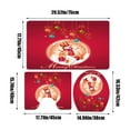 thumbnail image 5 of MICLOZYT Clearance,Pads,Toilet Seat Warmer with Comfort Foam,Christmas Bathroom Mat Set Non Slip Bath Mats and Rugs Soft and Absorbent Flooring Accessories 3 Piece, 5 of 6