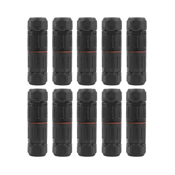 10PCS IP68 Electrical Waterproof Connector Wire Cable 3 Pin Outdoor Hard Quick Push-in Conductor Terminal