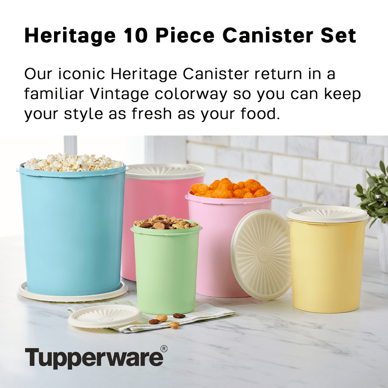 Tupperware Heritage Plastic Large Nesting Food Storage Canister