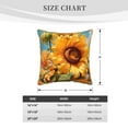 thumbnail image 4 of Haiem Sunflower Blue Sky Print Velvet Soft Solid Decorative Square Throw Pillow Covers Set with Elegant Piping Christmas Cushion Case for Sofa Bedroom Car-20"x20", 4 of 8