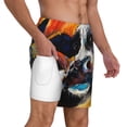 thumbnail image 2 of Sigee Cow Print Mens Swim Trunks with Compression Liner Quick Dry Swim Stretch Beach Shorts with Pockets,S-3XL, 2 of 7