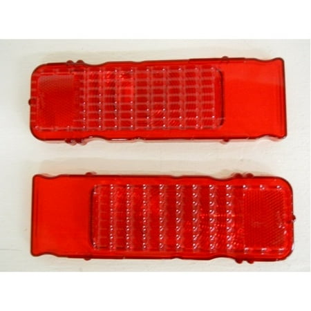 Chevy Camaro Parking Light - (2) 1968 standard chevy camaro red stop turn brake tail light lenses